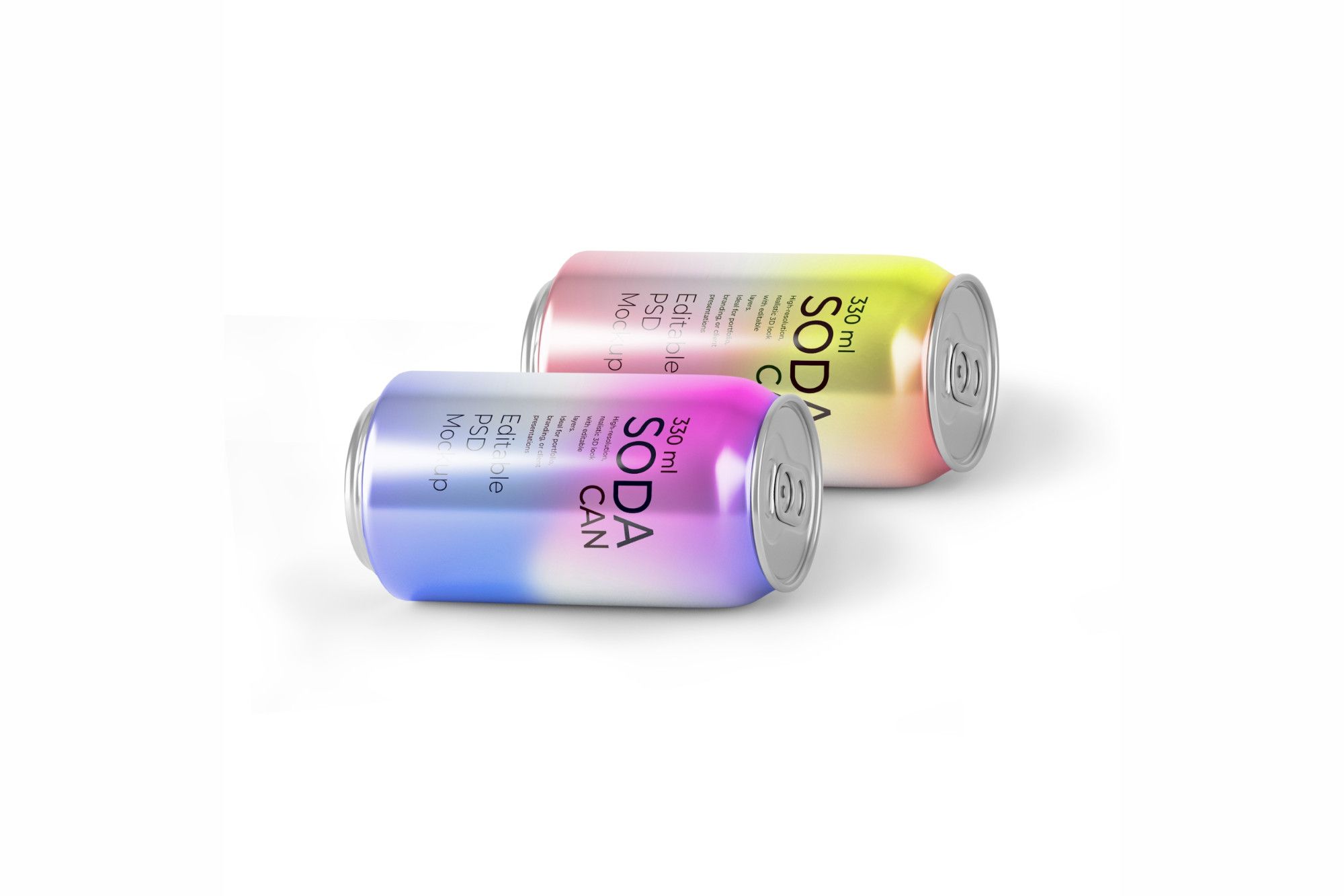 Modern Soda Can Mockup Series – 330ml Editable PSD Set — image 7