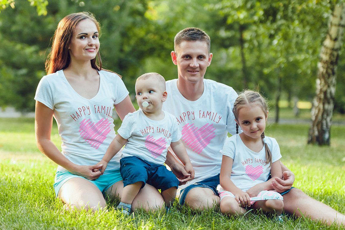 Happy Family T-Shirt Mock-Up — image 9
