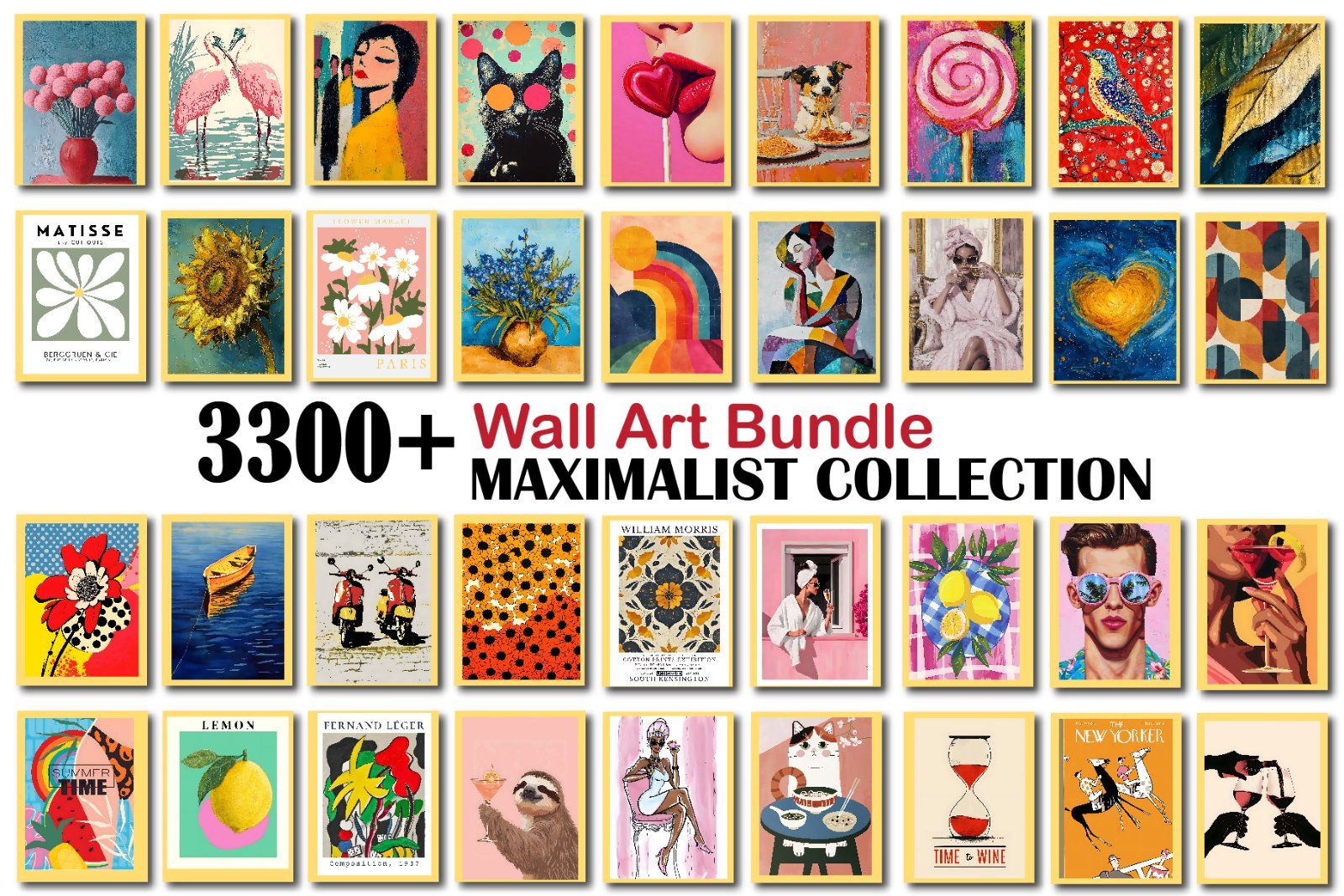 Maximalist Wall Art Collection Entire Shop Sale, Bundle Wall Art, Aesthetic wall posters, Wall Art, — image 9