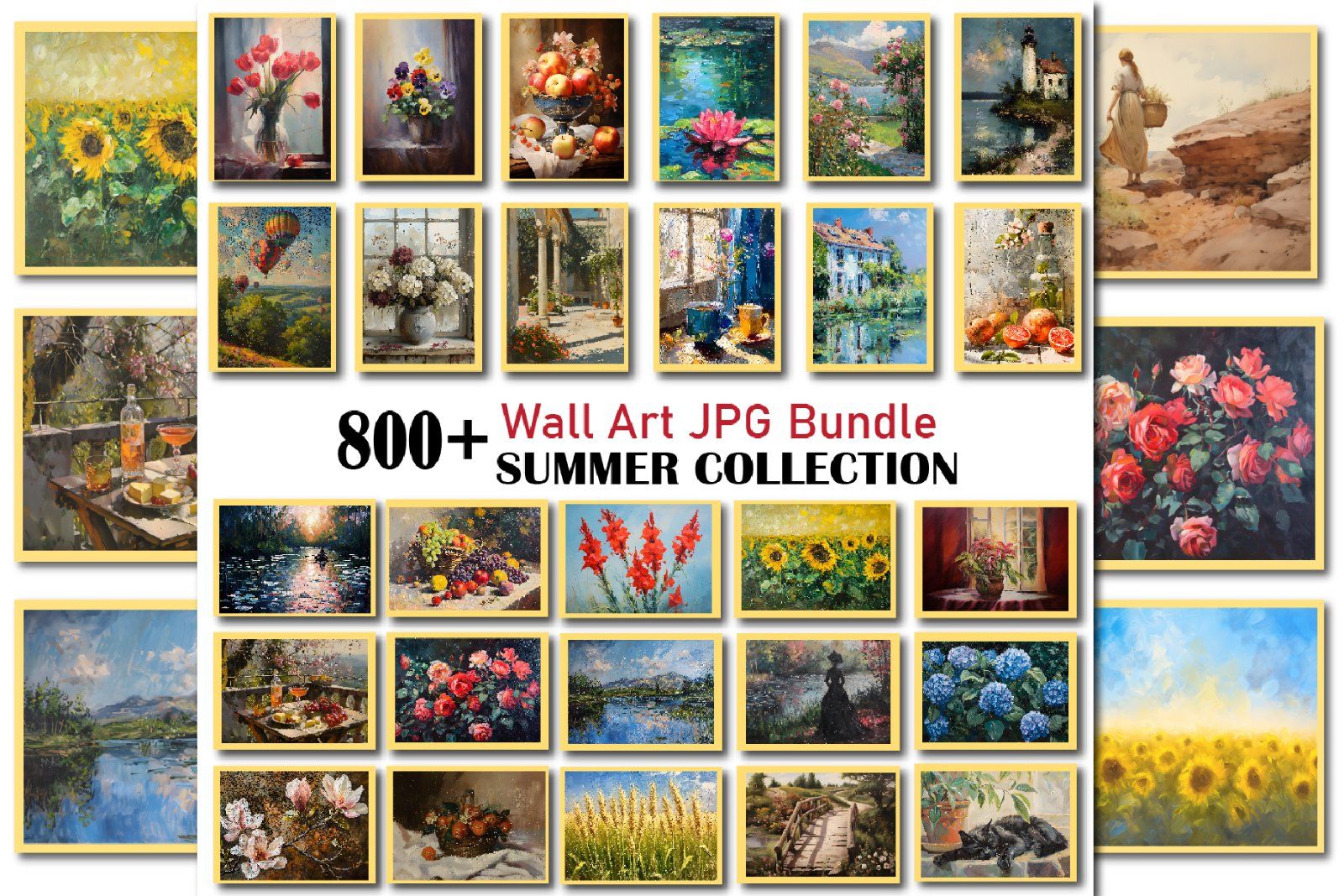Summer Wall Art Bundle, Bundle Wall Art, Vintage Wall Art, Summer Prints, Summer JPG, Spring Prints, — image 7