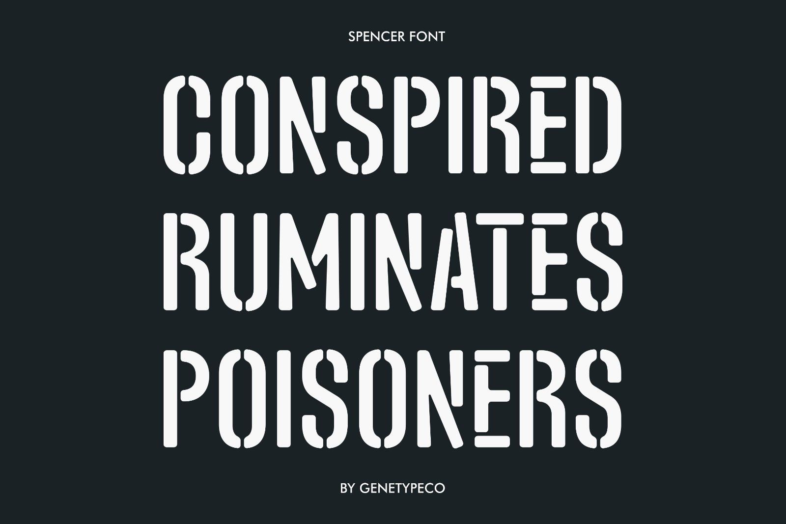 Spencer Stencil Font — image 8