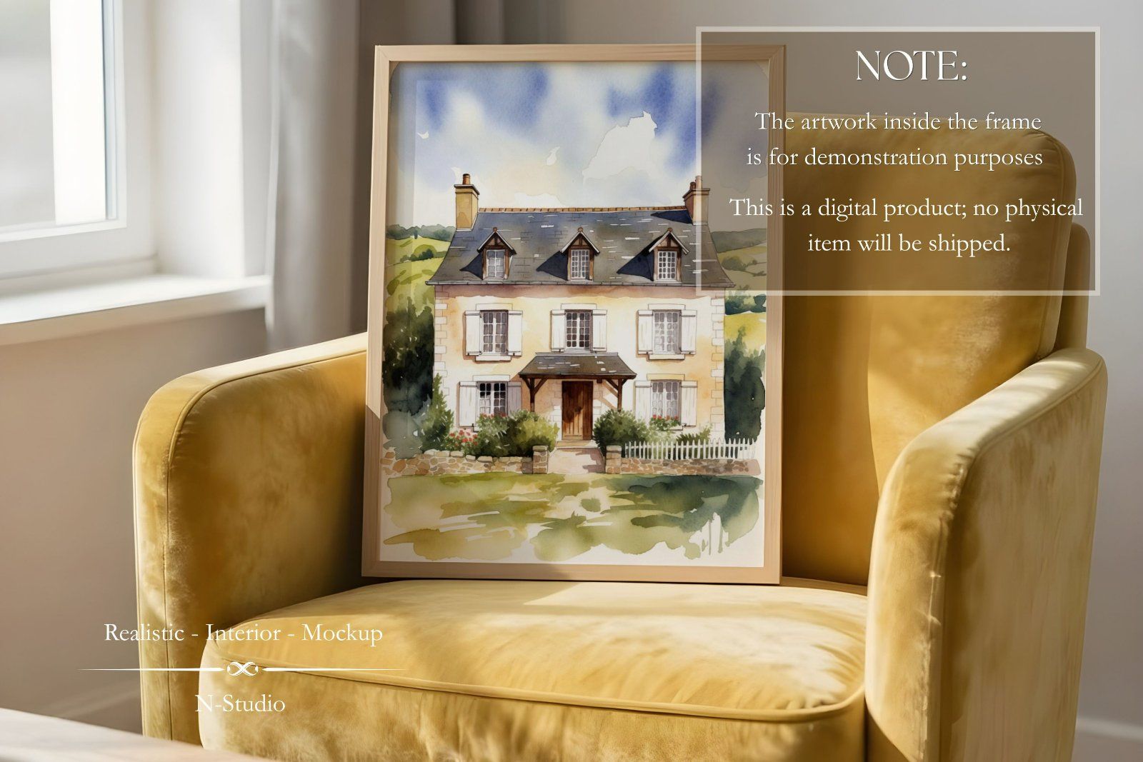 4 Yellow Velvet Frame Mockup Bundle — image 8