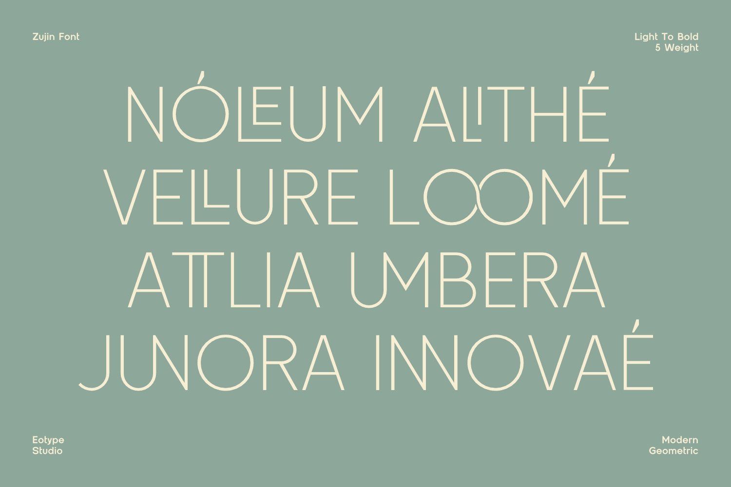 Zujin Five Weights Font — image 8