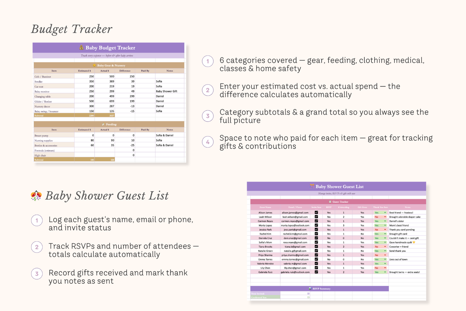 Pregnancy Planner Excel Spreadsheet — image 8