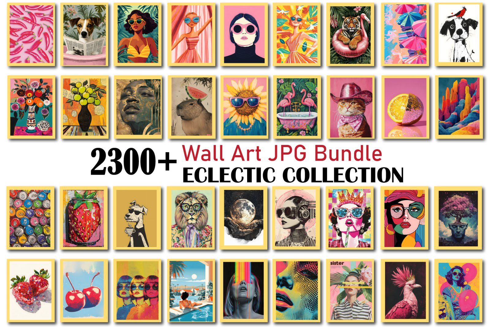 Eclectic Wall Art Collection Entire Shop Sale, Bundle Wall Art, Aesthetic wall posters, Wall Art, De — image 1