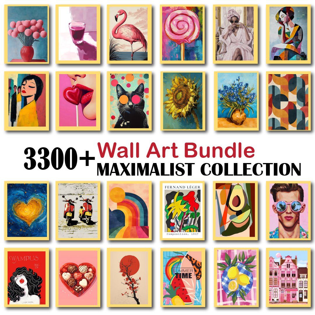 Maximalist Wall Art Collection Entire Shop Sale, Bundle Wall Art, Aesthetic wall posters, Wall Art, — image 1