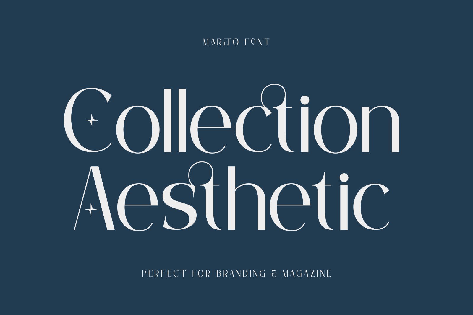 Mareto Font – Elegant Sans Serif Display, Luxury Modern Typeface, Stylish Ligature Font for Branding — image 9