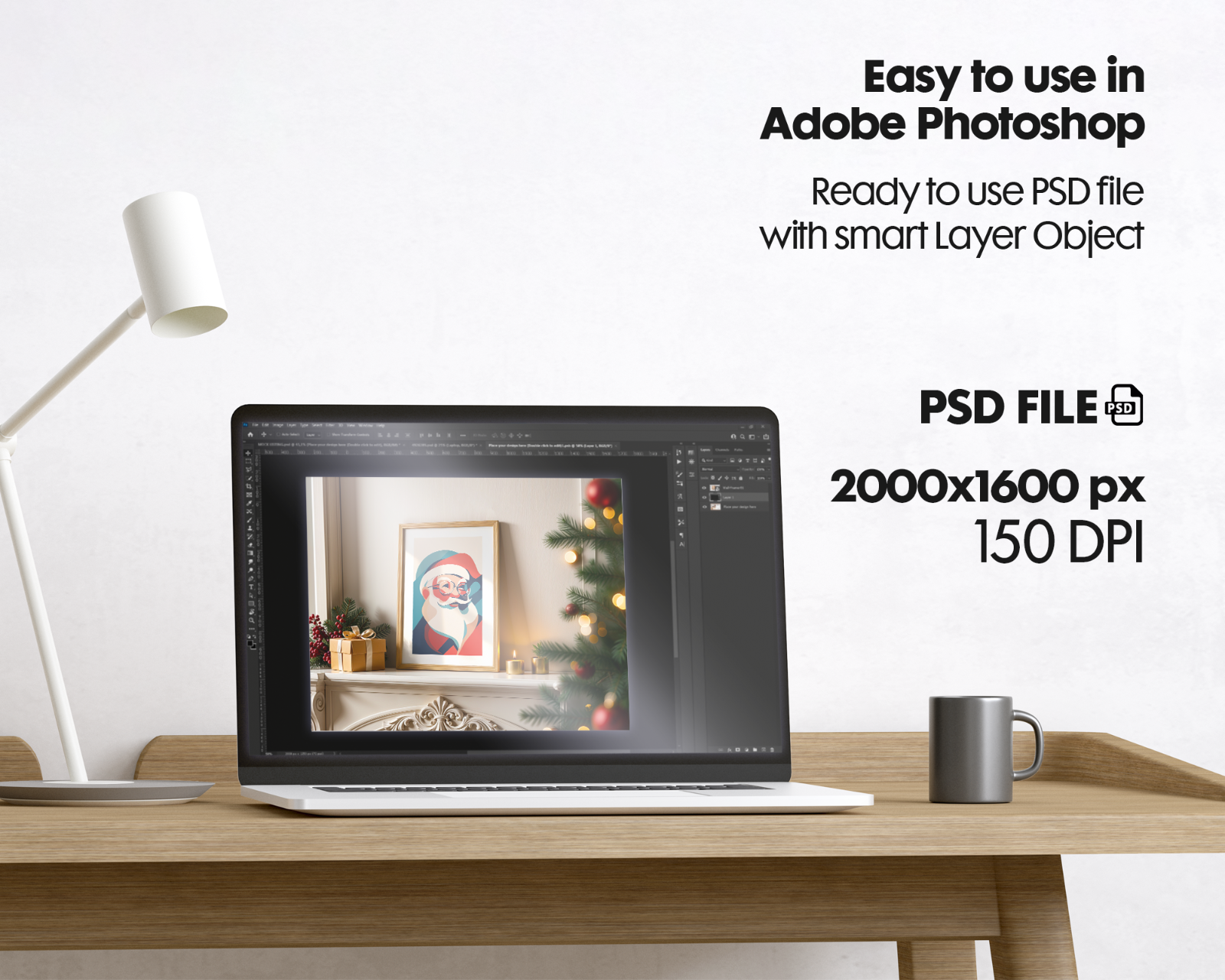 40 Christmas Frame Mockup Bundle: Poster & Art Presentation (PSD) — image 9