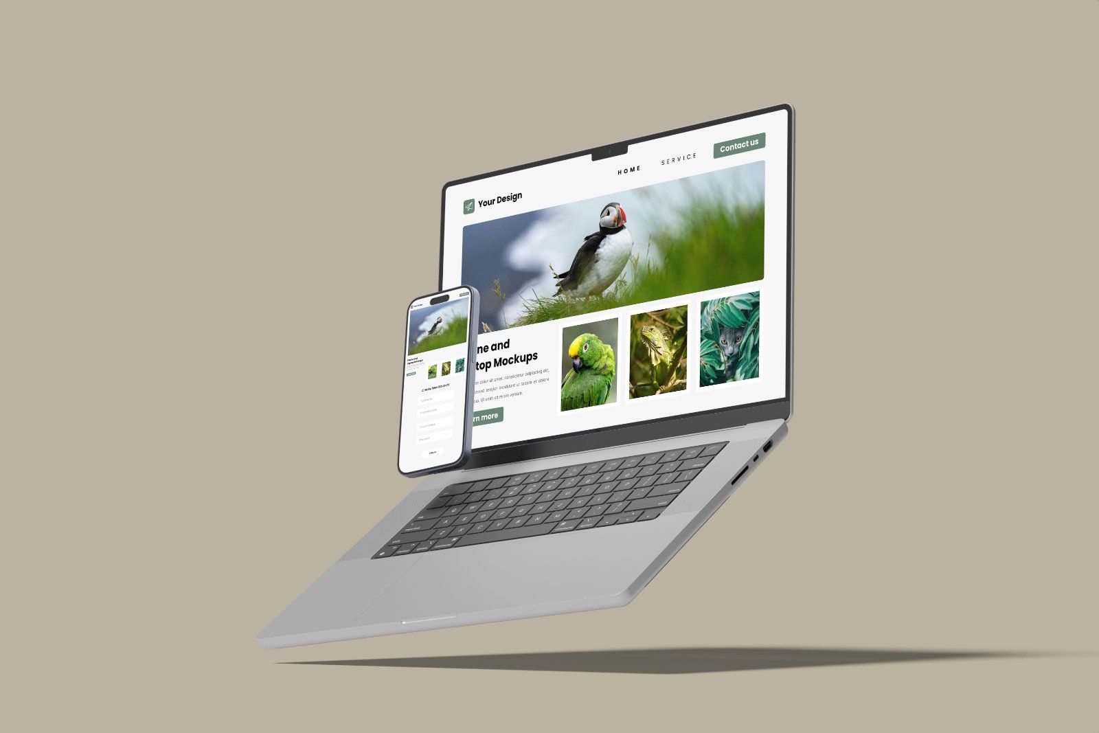 Laptop and Phone Screen Mockup — image 9