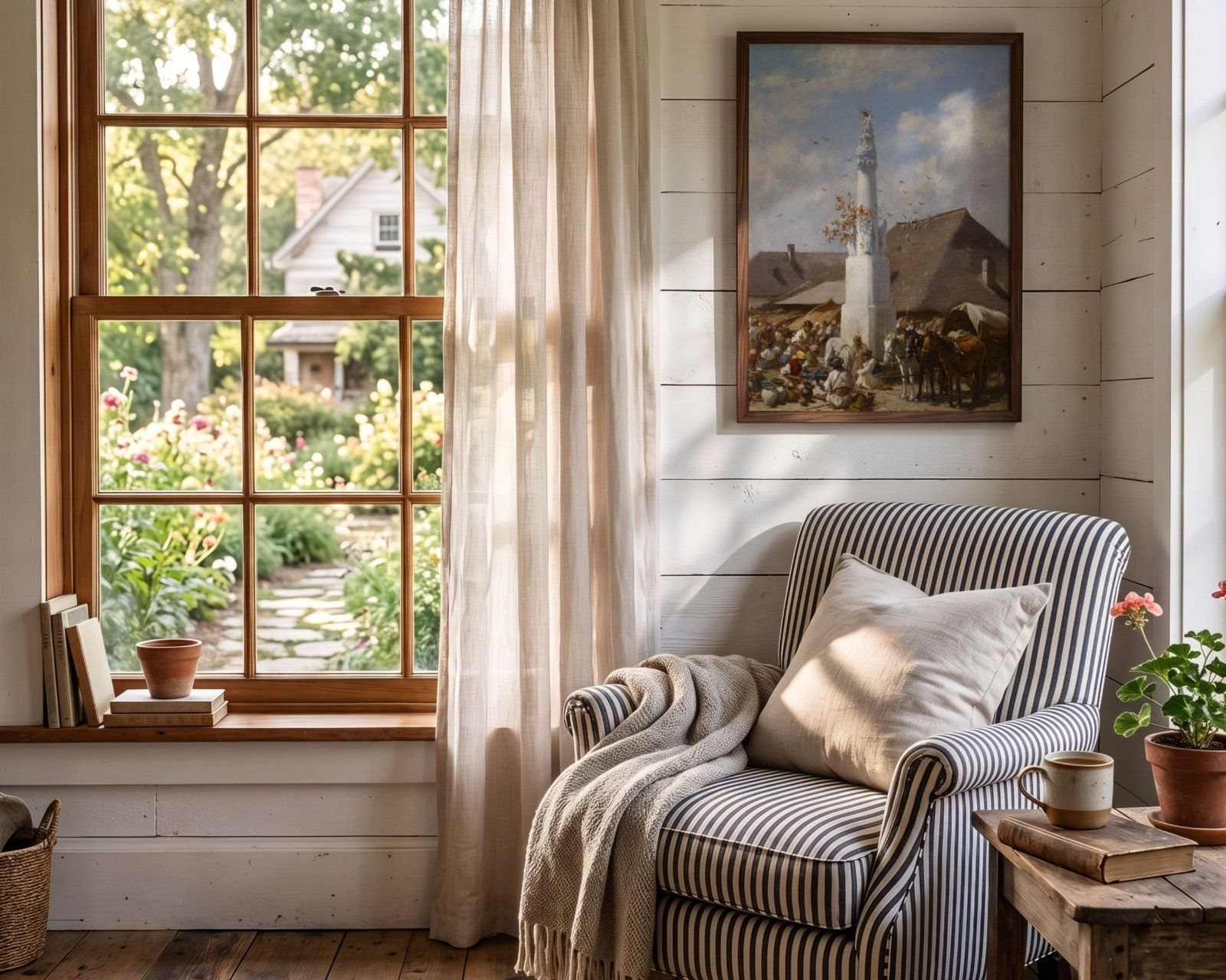 3:4 Wooden Frame Mockup, Rustic Farmhouse Wall Art Scene (PSD, JPG), — image 7