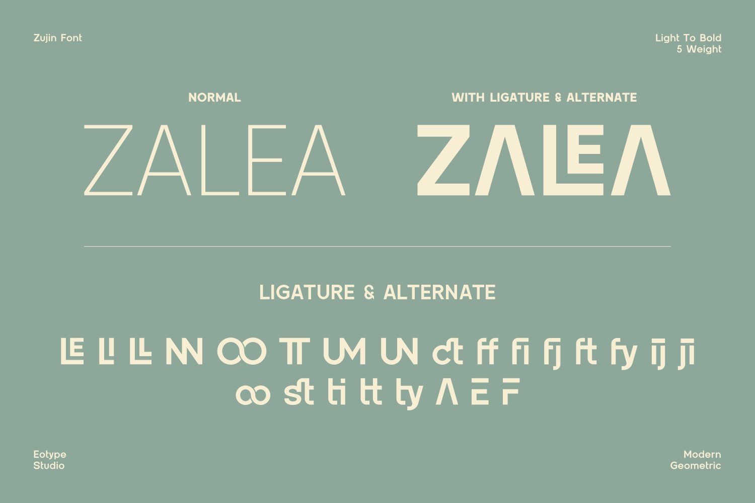 Zujin Five Weights Font — image 9