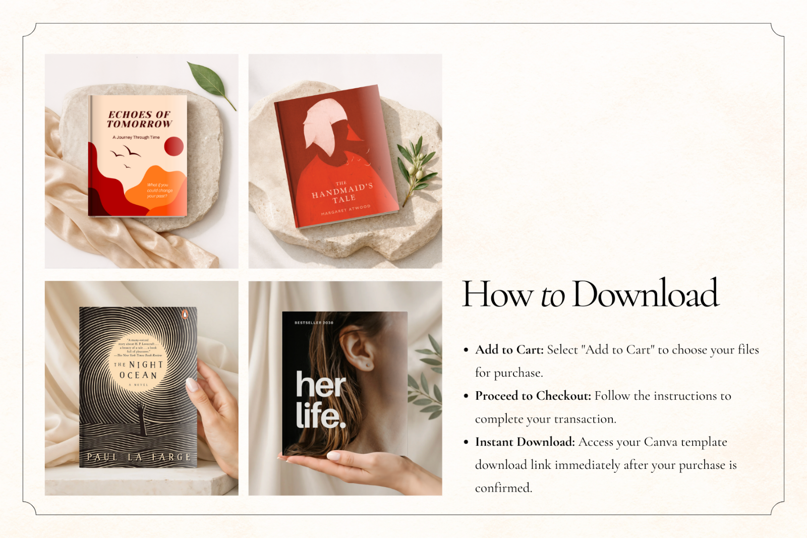 40 Editorial Book Cover Mockups for Canva — image 9