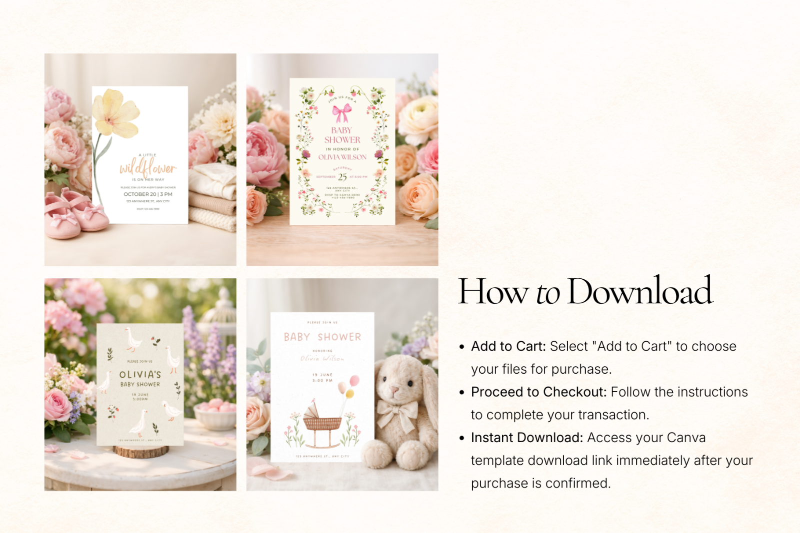 Baby Shower Invitation Canva Mockups — image 9