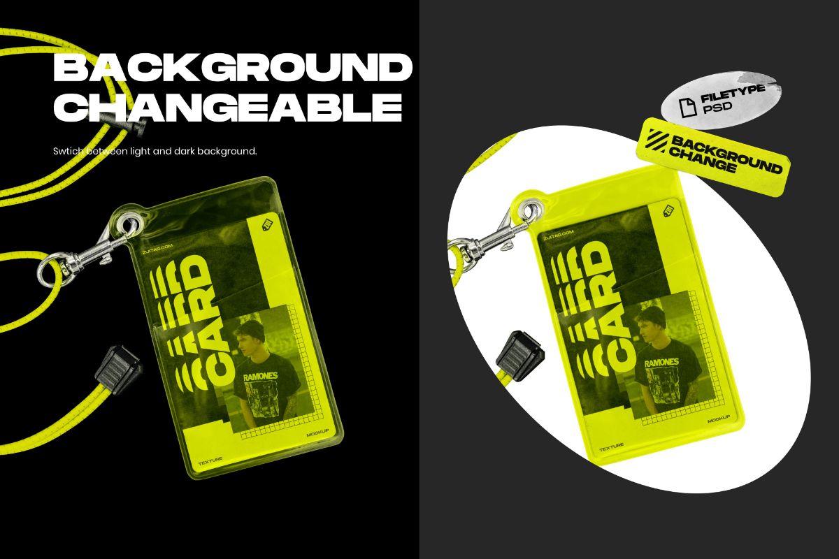 plastic ID Card & Lanyard Mockup — image 3