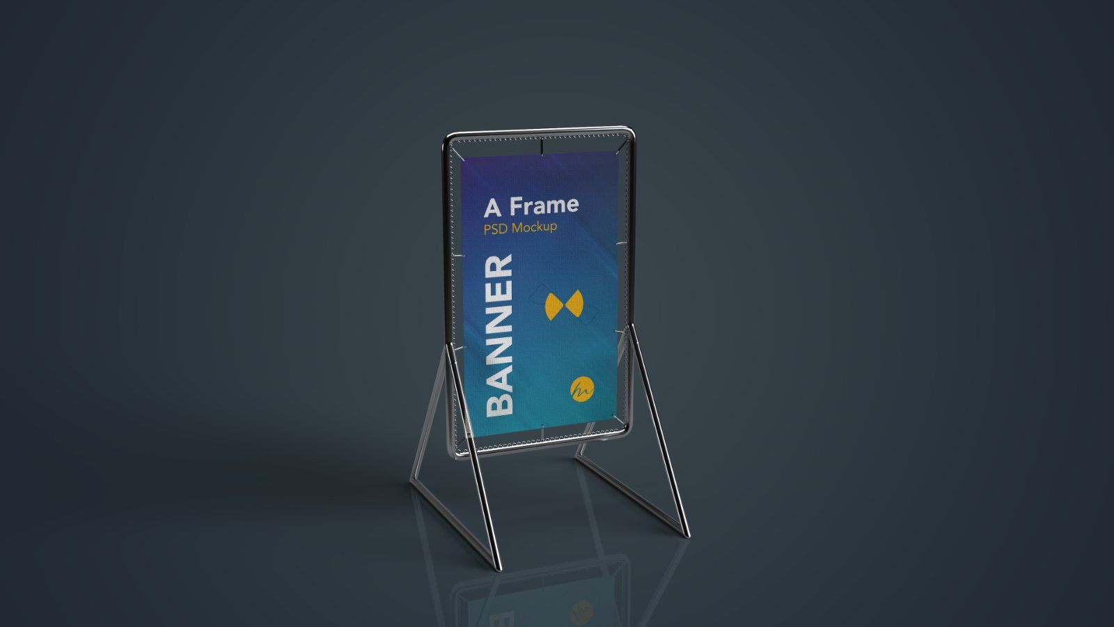 A-Frame Sidewalk Banner psd Mockup - 5 PSDs — image 3