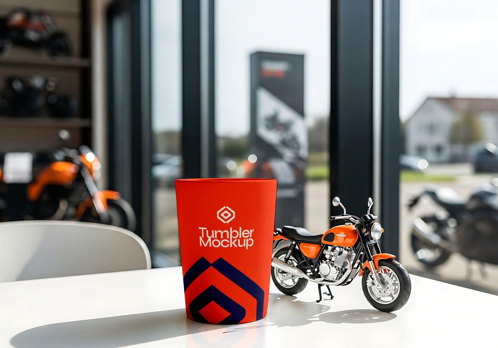 Premium Rental Motorcycle Mockup — image 16