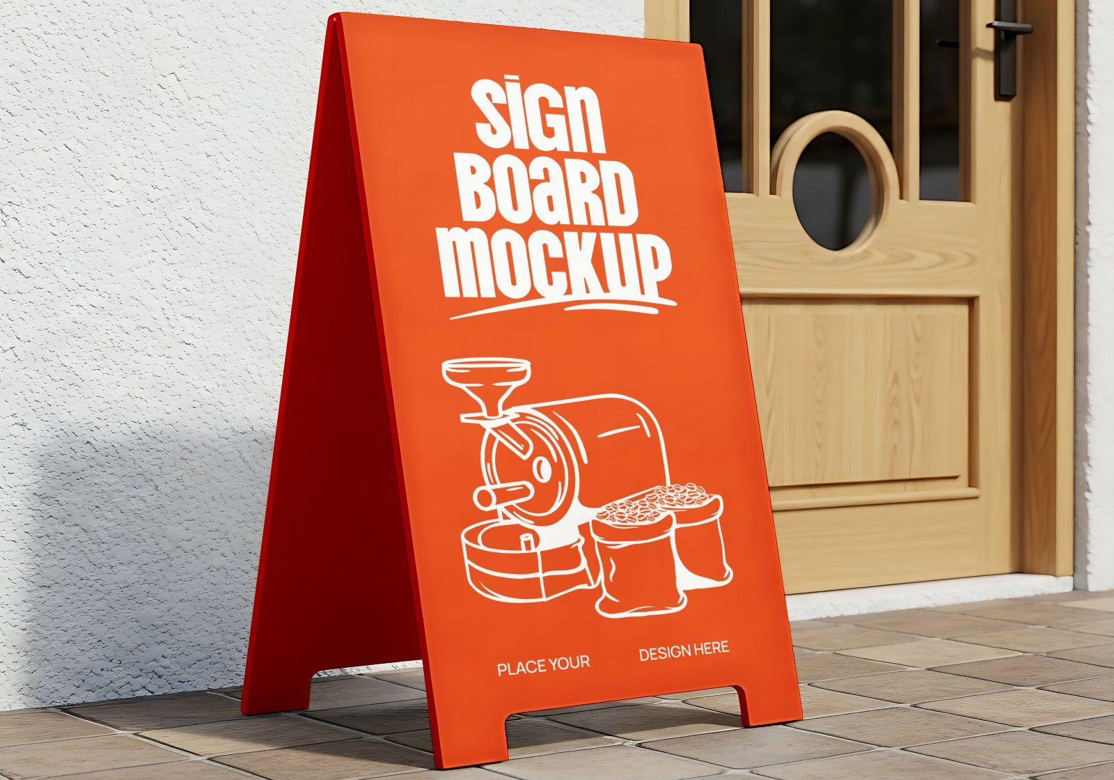 Premium Orange Cafe Coffee Mockup — image 15