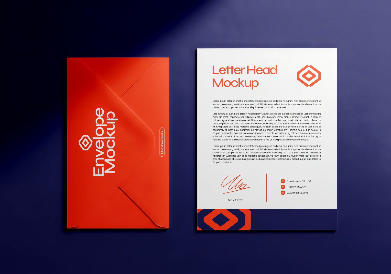 Premium Rental Motorcycle Mockup — image 15