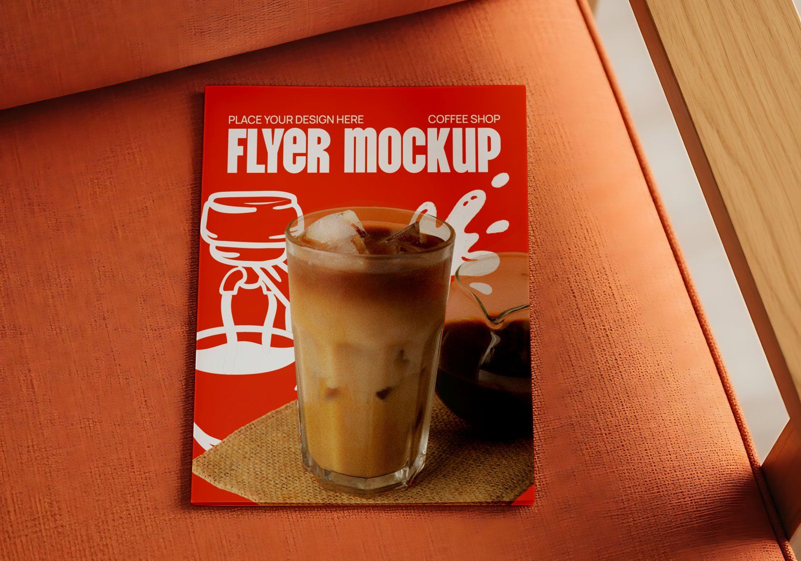 Premium Orange Cafe Coffee Mockup — image 14
