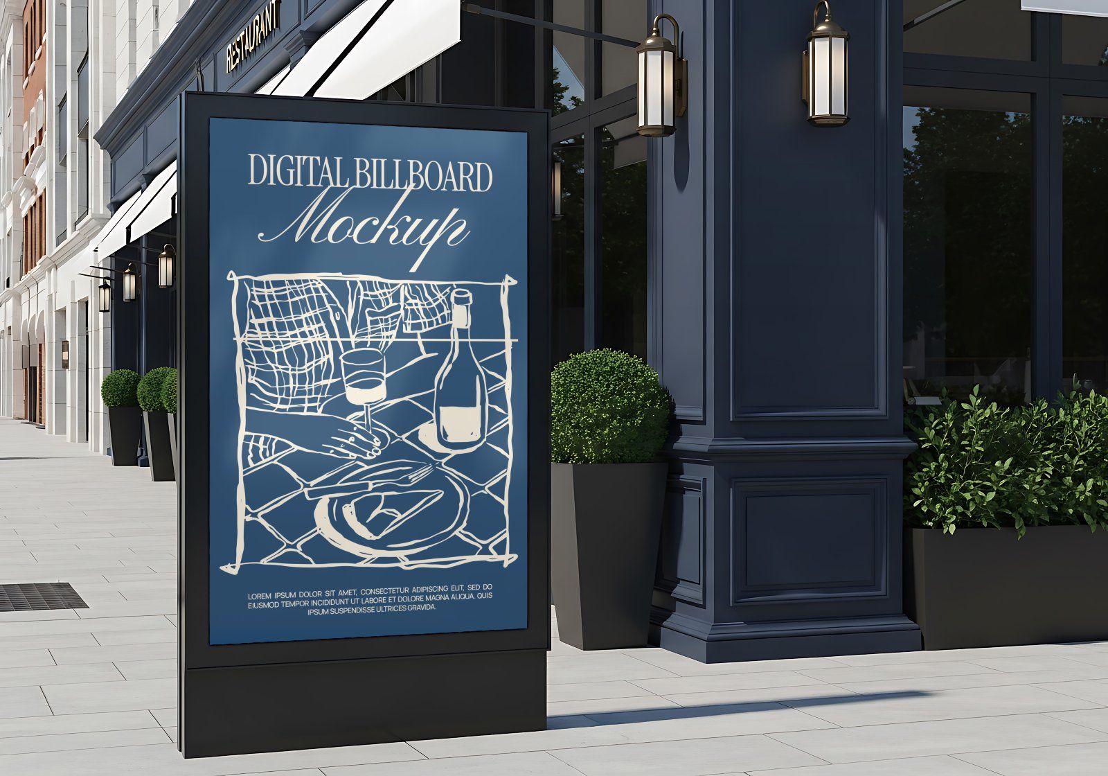 Premium Branding Blue Restaurant Mockup — image 13