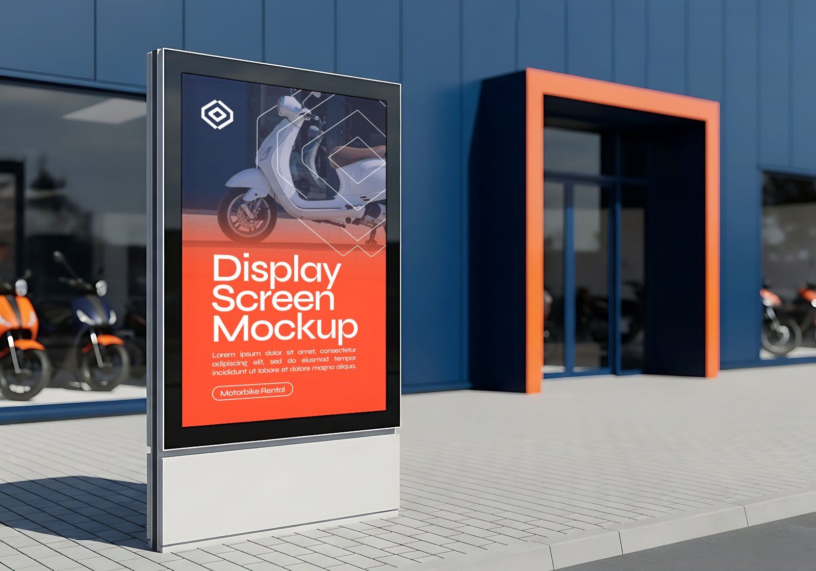 Premium Rental Motorcycle Mockup — image 14