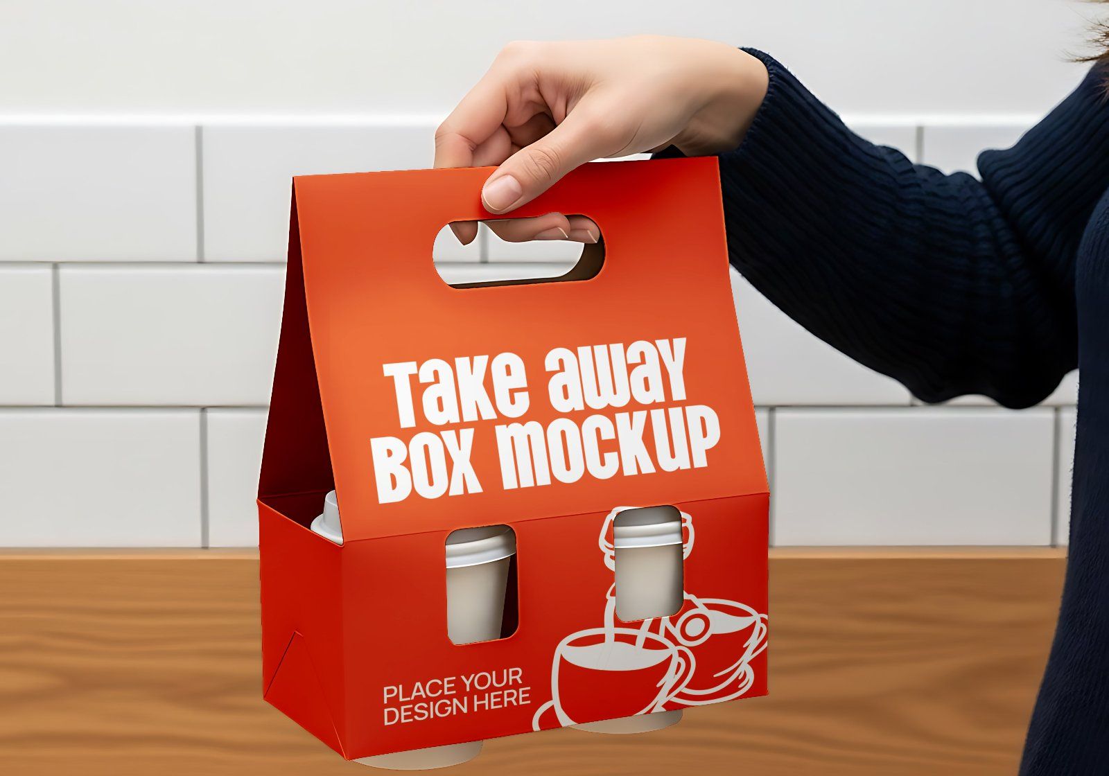 Premium Orange Cafe Coffee Mockup — image 10