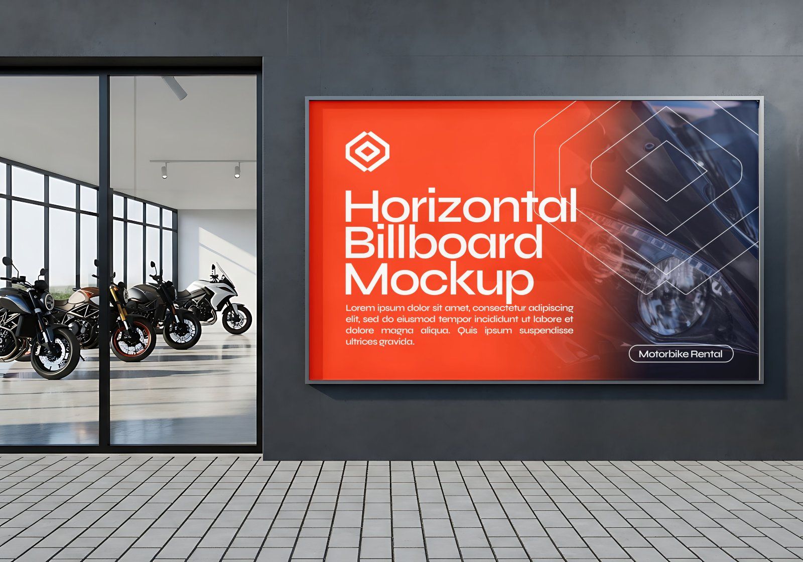 Premium Rental Motorcycle Mockup — image 13