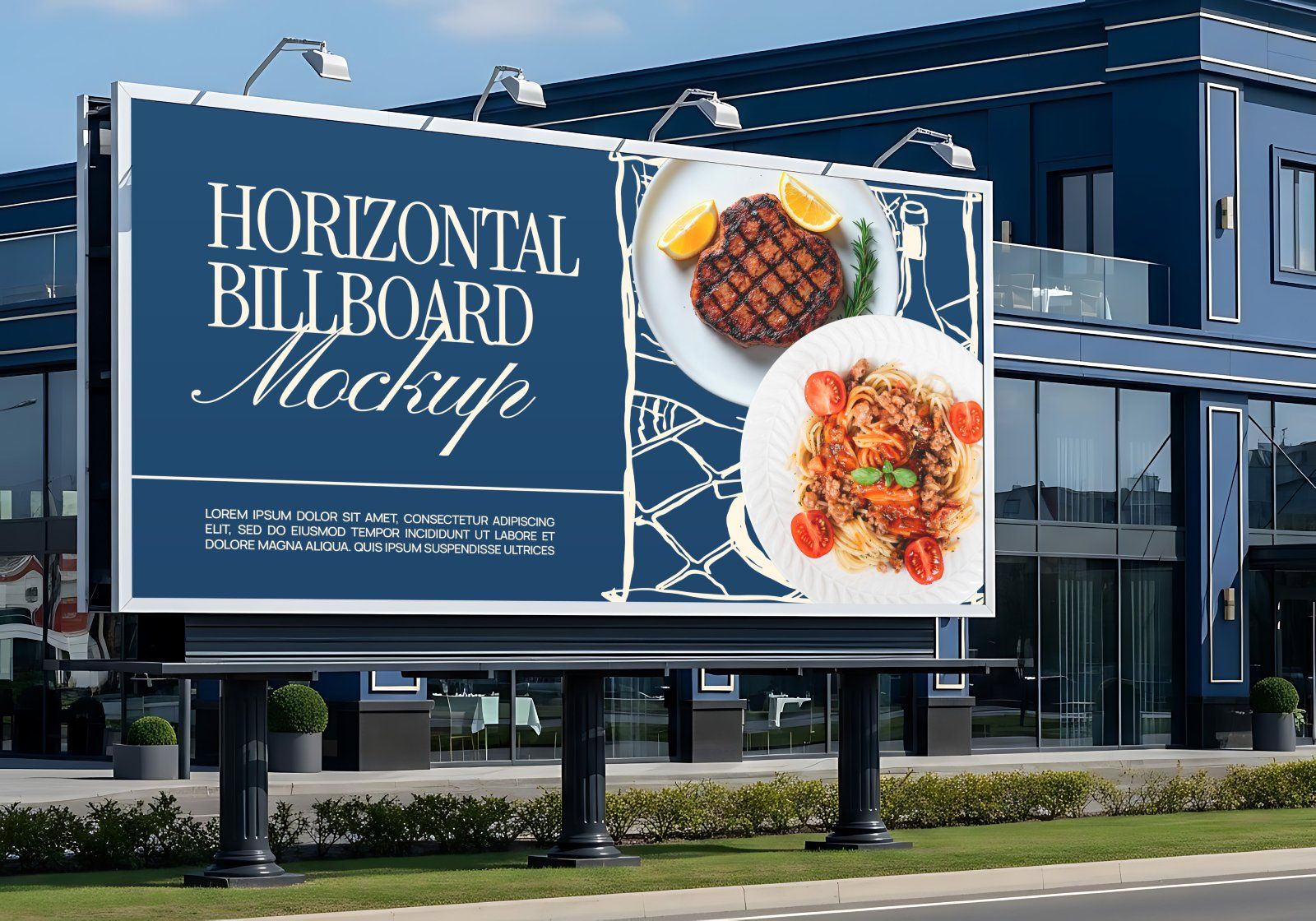 Premium Branding Blue Restaurant Mockup — image 9