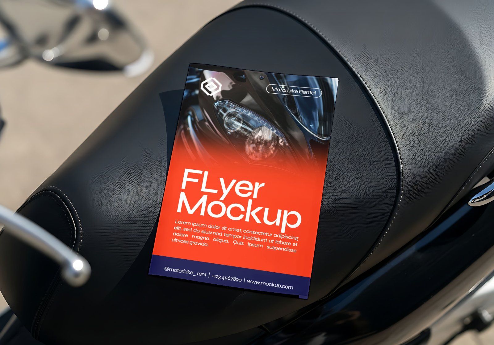 Premium Rental Motorcycle Mockup — image 11