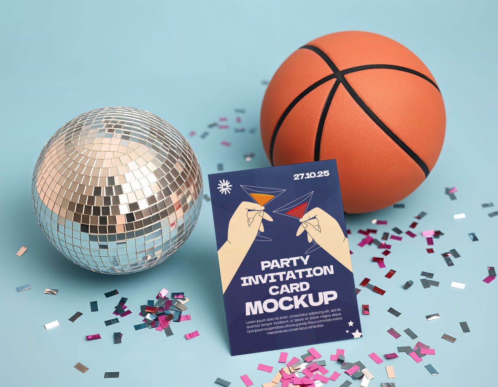 Premium Party Invitation Boy and Girl Mockup Bundle — image 6