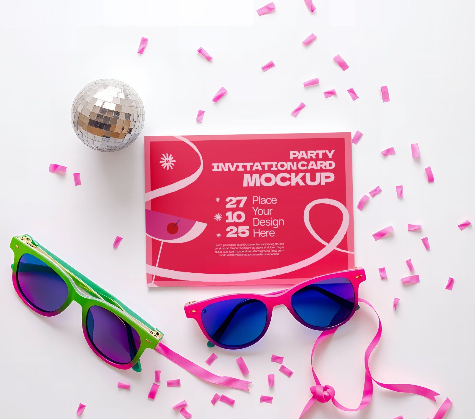 Premium Party Invitation Boy and Girl Mockup Bundle — image 3