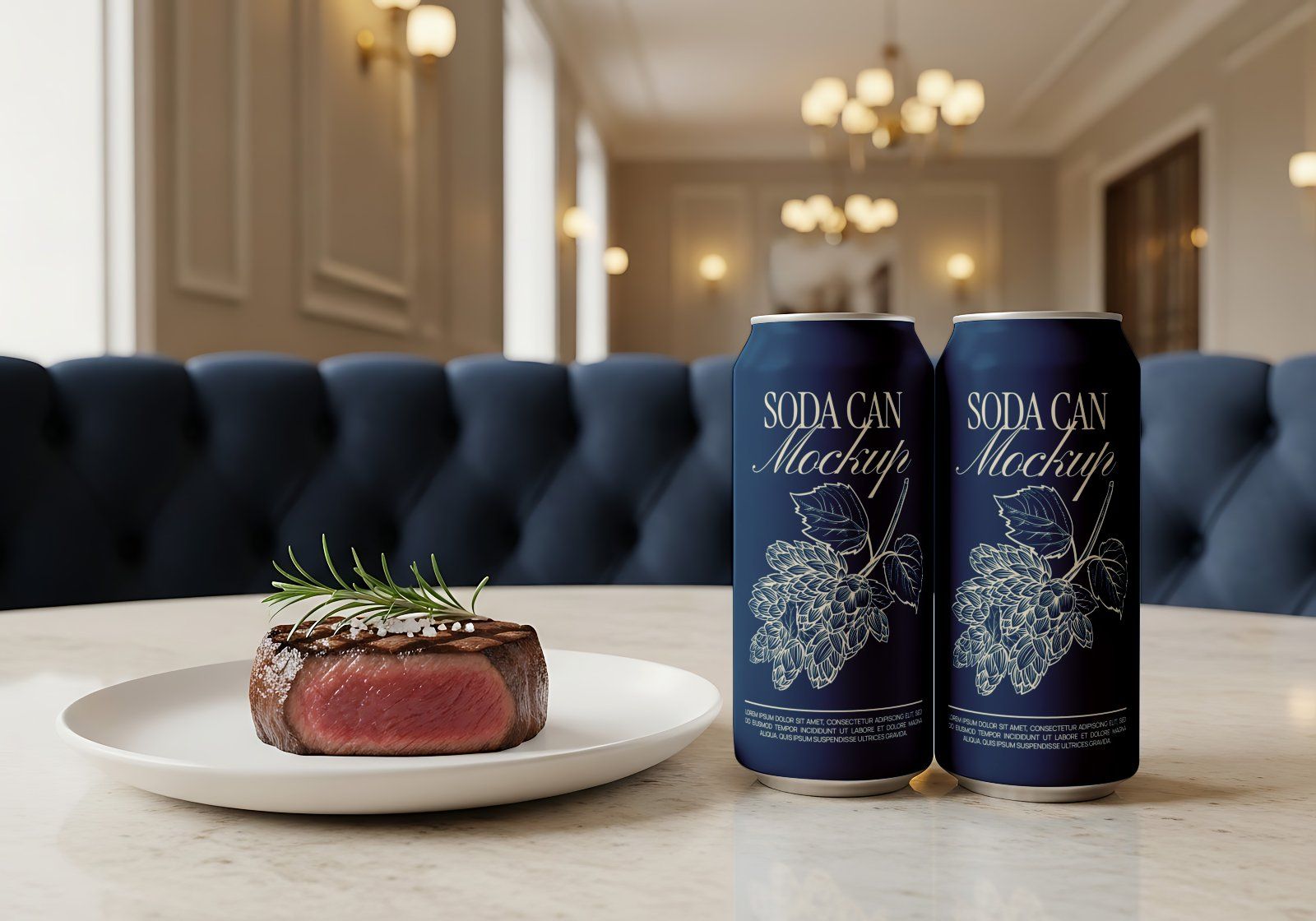 Premium Branding Blue Restaurant Mockup — image 6