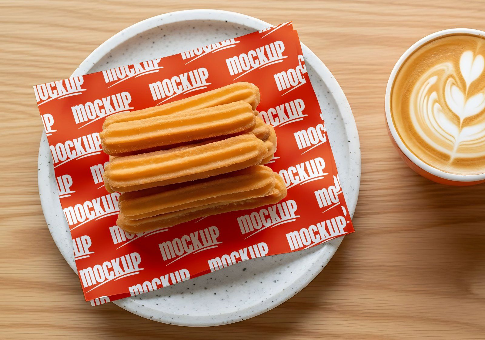 Premium Orange Cafe Coffee Mockup — image 6