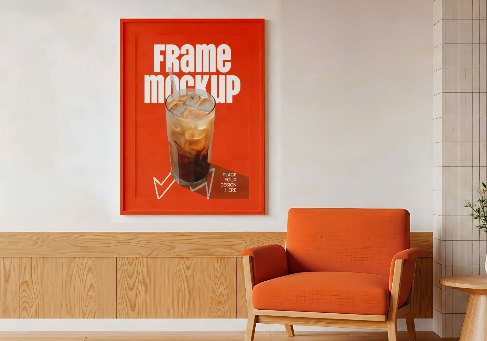 Premium Orange Cafe Coffee Mockup — image 5