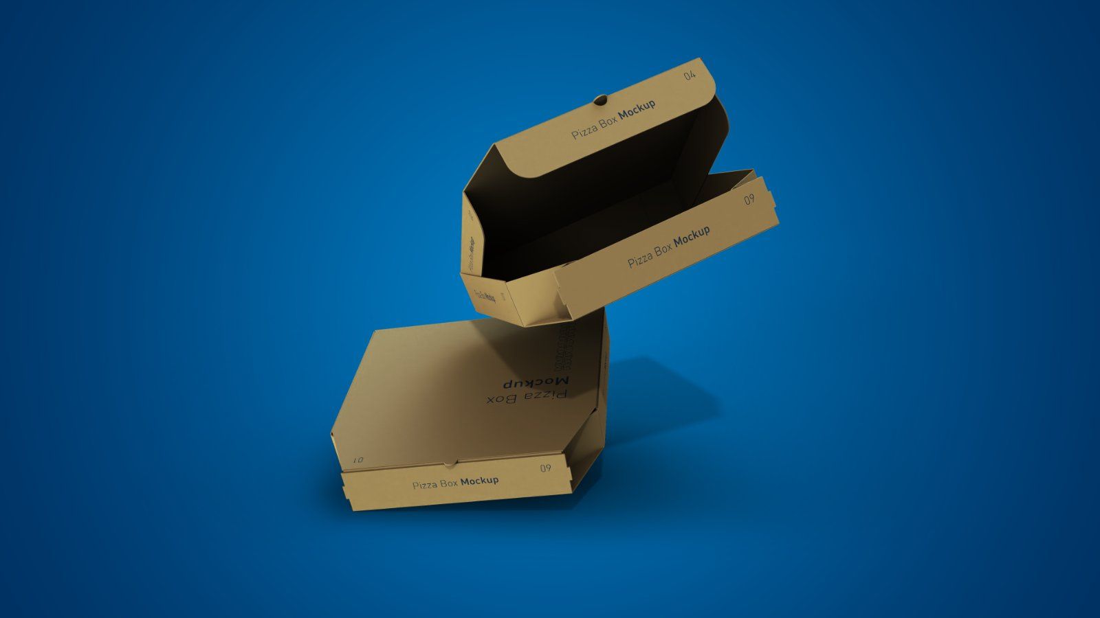 Pizza Box Mockups – 5 PSD Files, Food Packaging Mockup — image 6