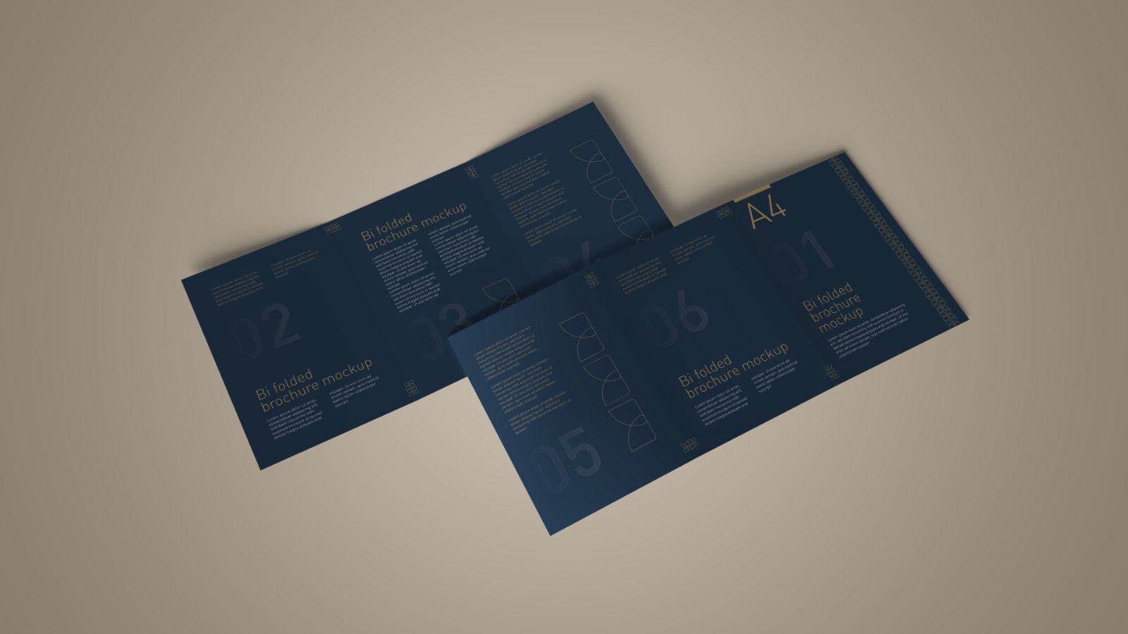 A4 Tri Fold Brochure PSD Mockup – 5 PSD Files, 3 Folded Flyer & Print Branding Mockup — image 3