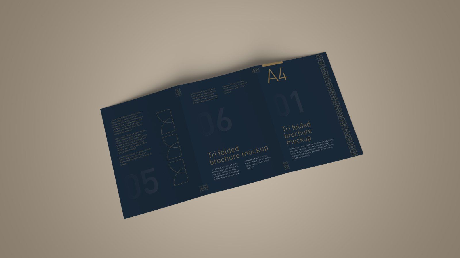 A4 Tri Fold Brochure PSD Mockup – 5 PSD Files, 3 Folded Flyer & Print Branding Mockup — image 5