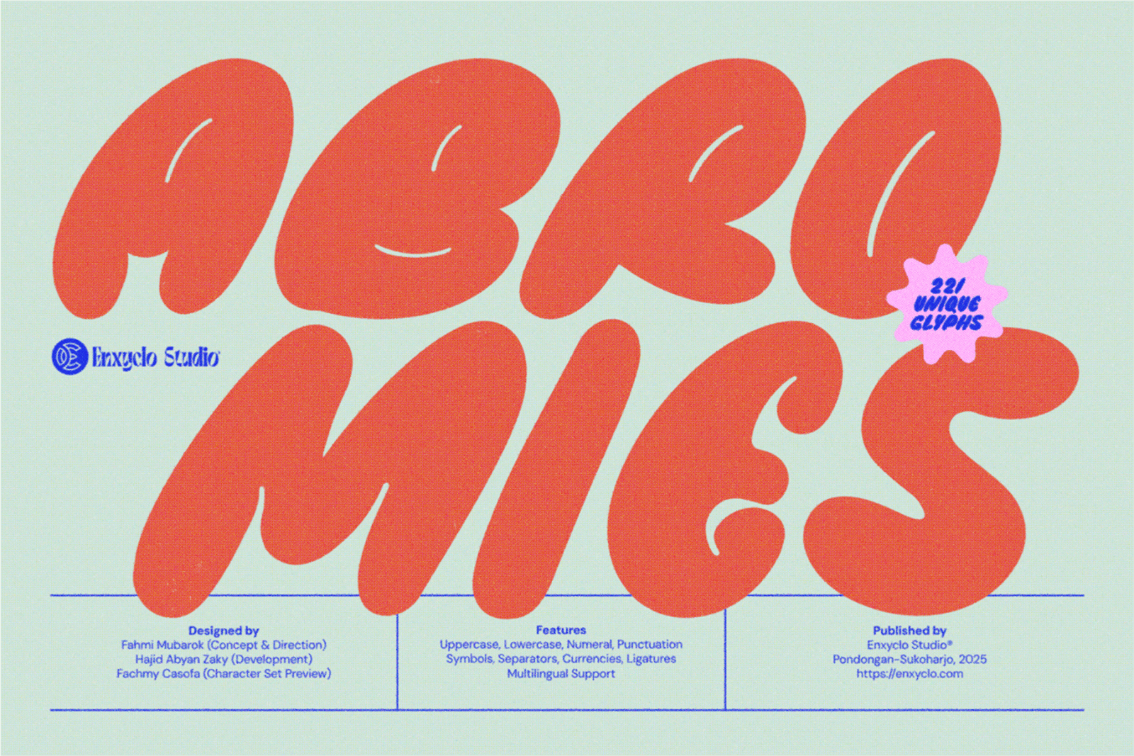 Abromies - Bold Fat Bubble Logo Branding Font — image 1