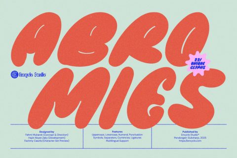 Abromies - Bold Fat Bubble Logo Branding Font