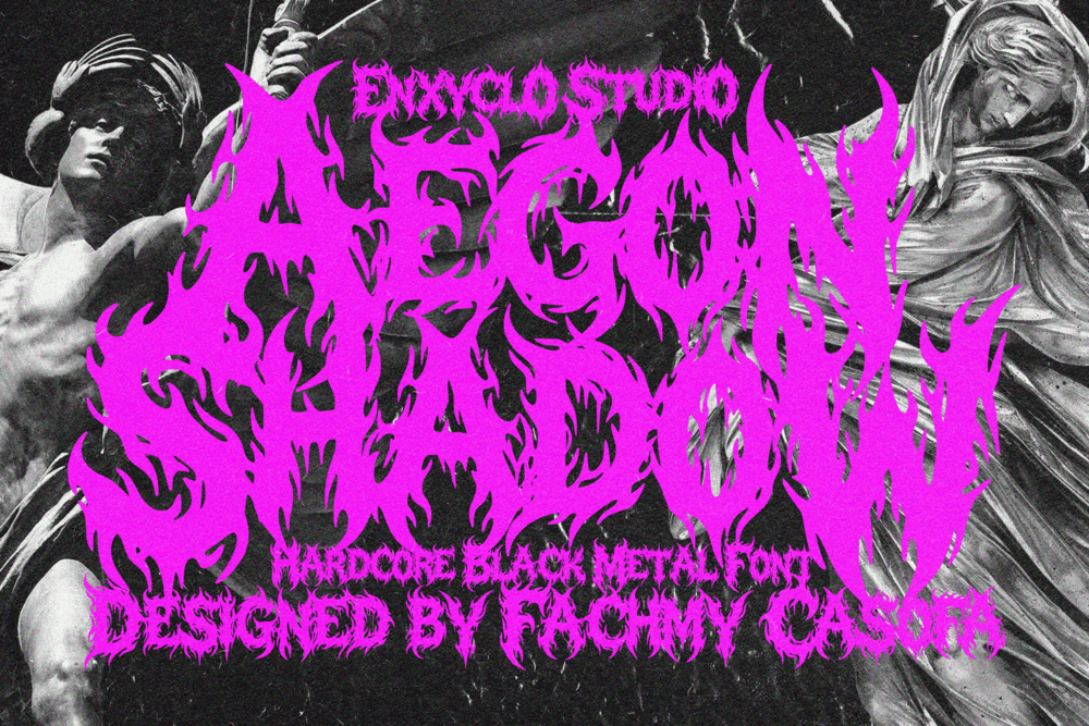 AEGON SHADOW — Hardcore Black Metal Font — image 1