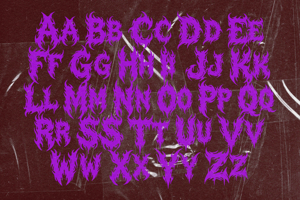 AEGON SHADOW — Hardcore Black Metal Font — image 13