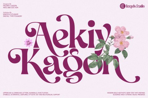 AEKIY KAGON — Elegant Luxury Bold Serif Font