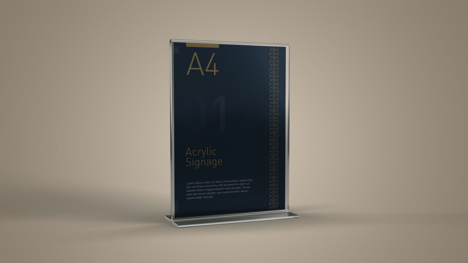 Acrylic Signage Display Stand Mockup – 5 PSD Files, Tabletop Poster & Menu Holder Mockup — image 2