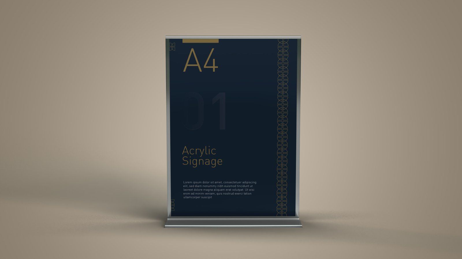 Acrylic Signage Display Stand Mockup – 5 PSD Files, Tabletop Poster & Menu Holder Mockup — image 3