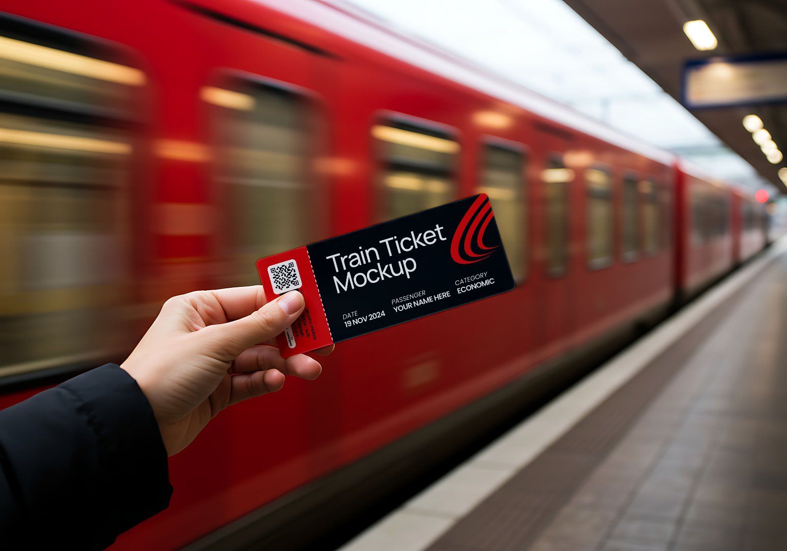 Premium Train Transportation Mockup — image 4