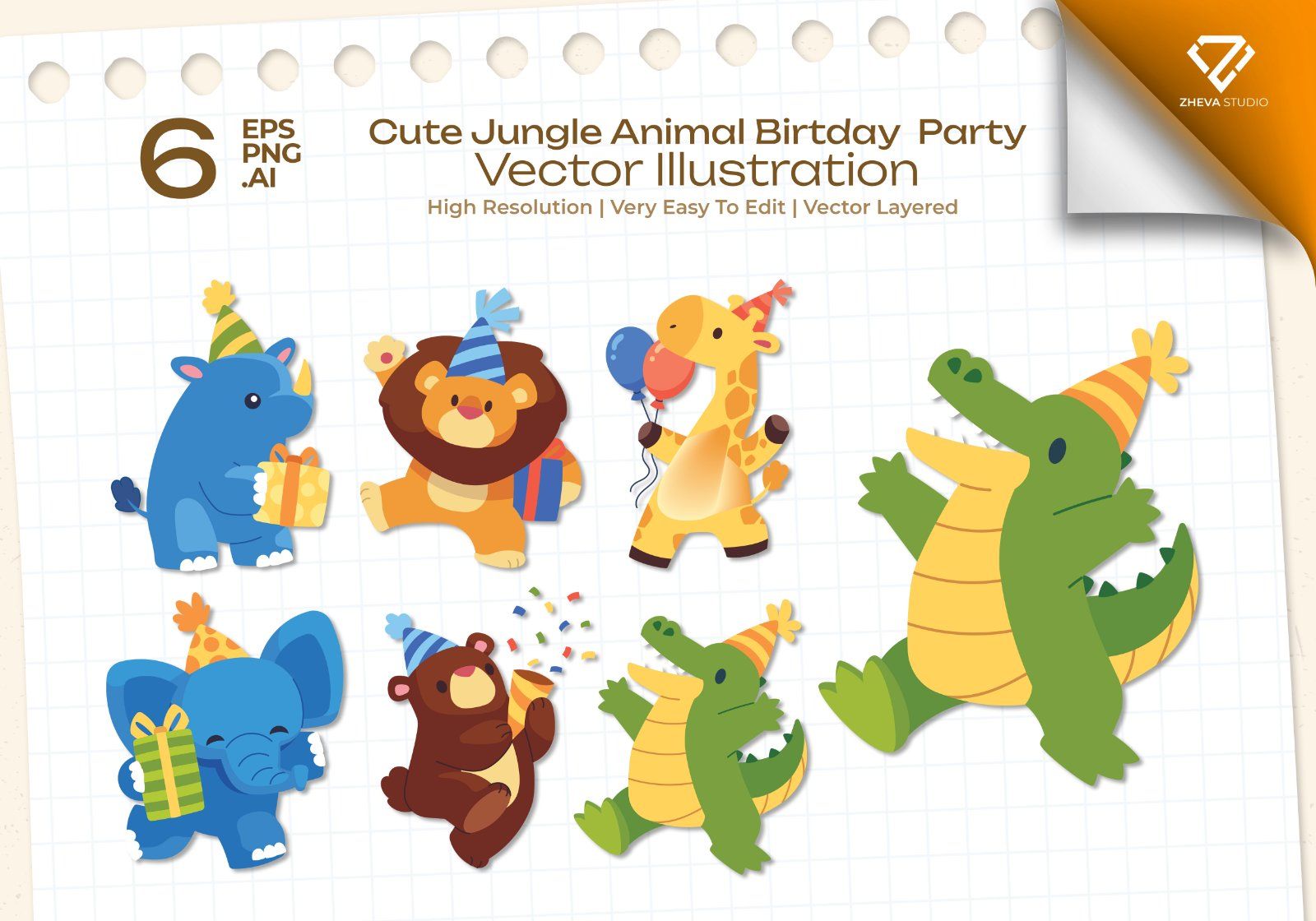 Premium Cute Jungle Animal Birtday Party — image 1