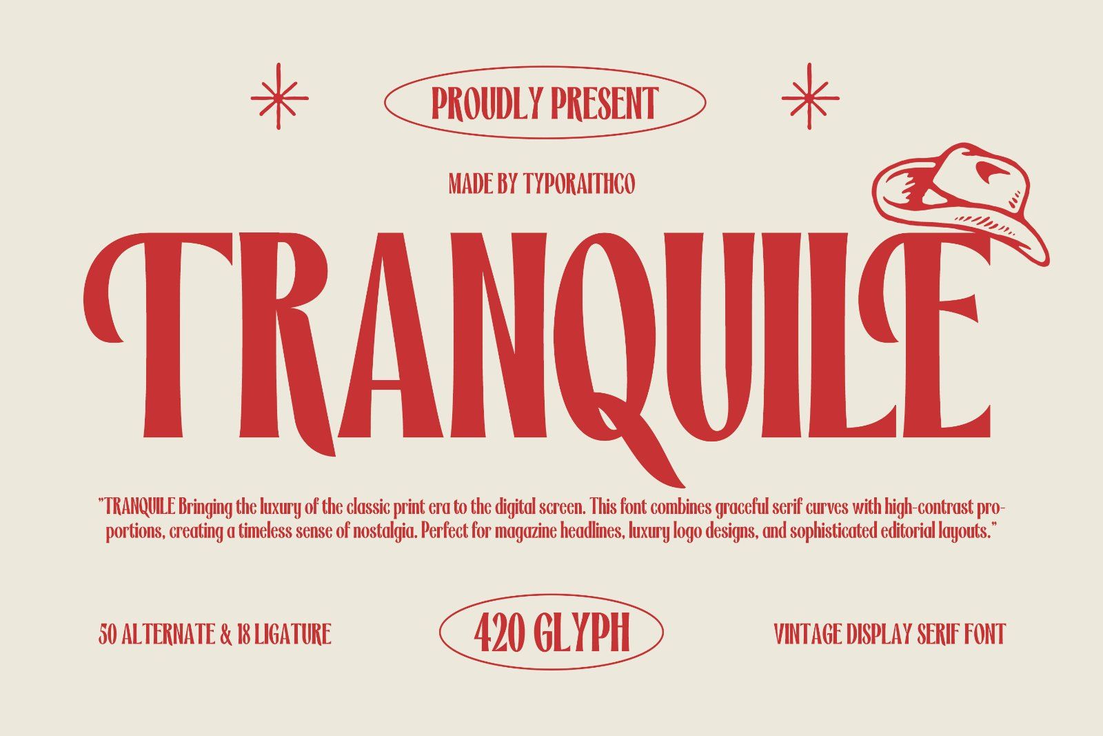 Tranquile | Vintage Display Serif — image 1