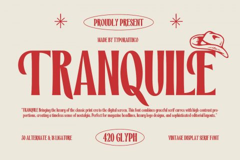 Tranquile | Vintage Display Serif