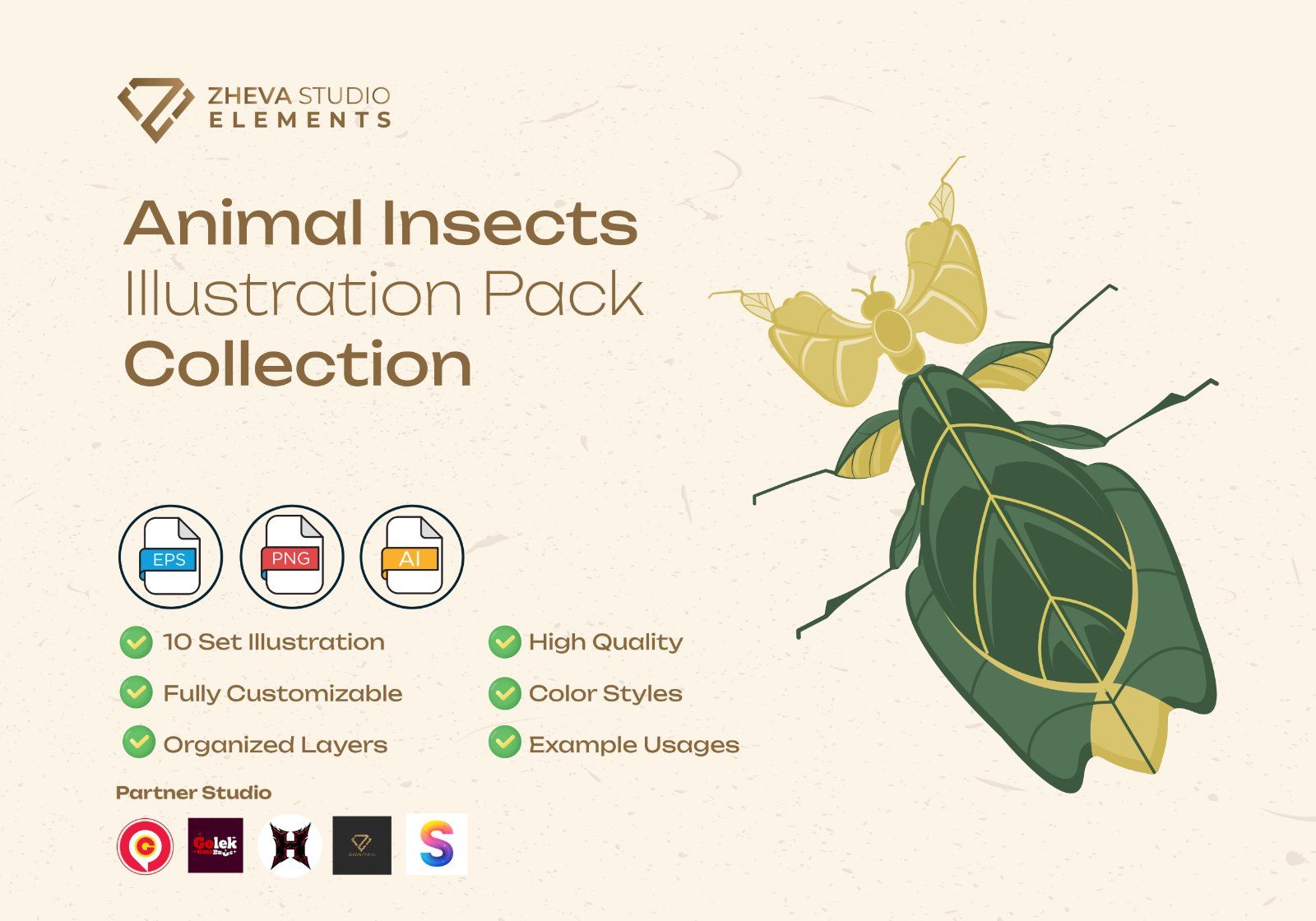 Premium Animal Insects Vector Illustration – 10 EPS & PNG Files — image 2