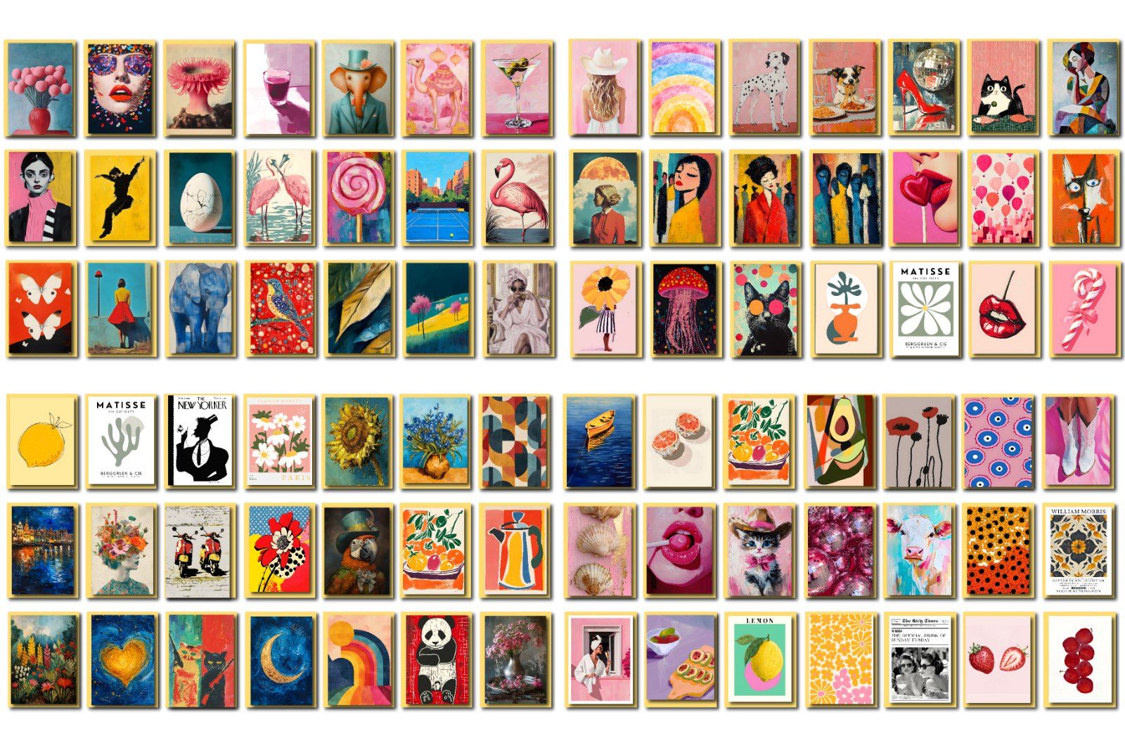 Entire Shop Sale, Bundle Wall Art, Vintage Gallery Set, Eclectic and Maximalist Prints, Kitchen Wall — image 4